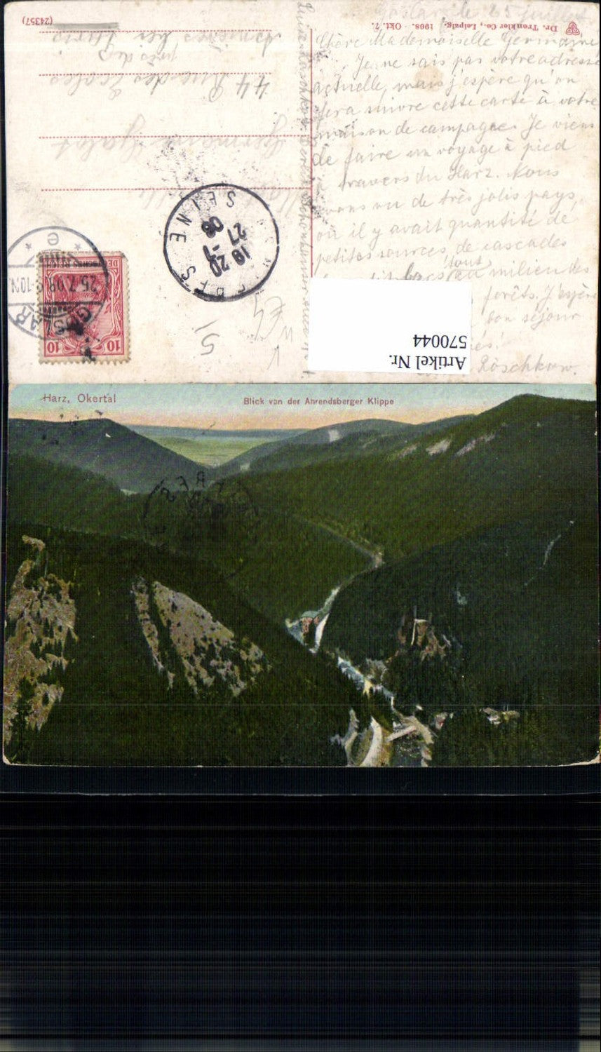 570044,Harz Okertal Blick v. d. Ahrendsberger Klippe b. Goslar pub Dr. Trenkler Co Okt. 7