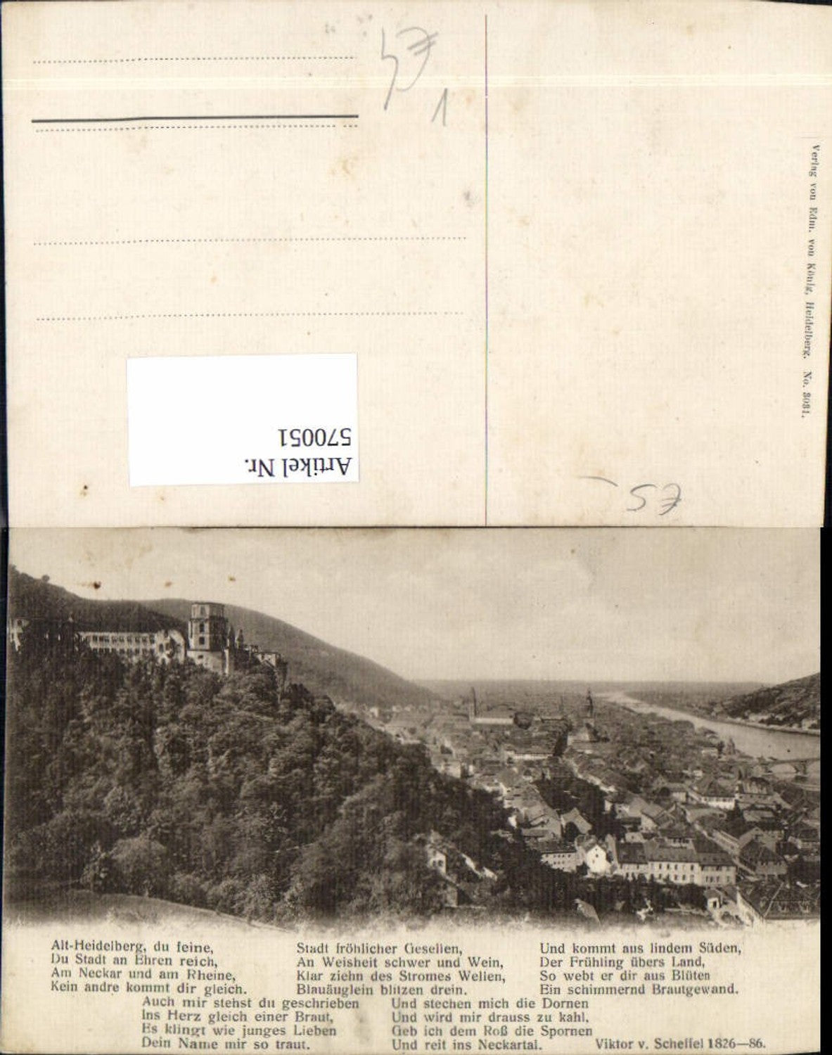 570051,Alt Heidelberg Schloss Text Viktor v. Scheffel pub Edm. v. König 3031