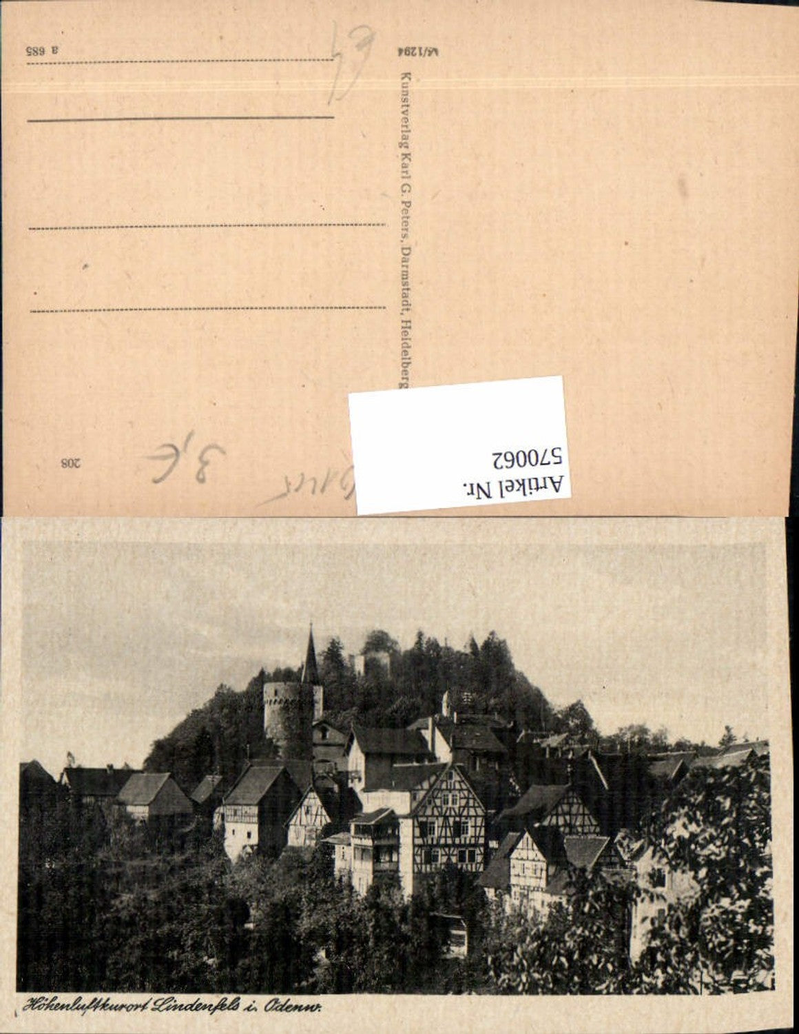 570062,Lindenfels Odenwald Teilansicht