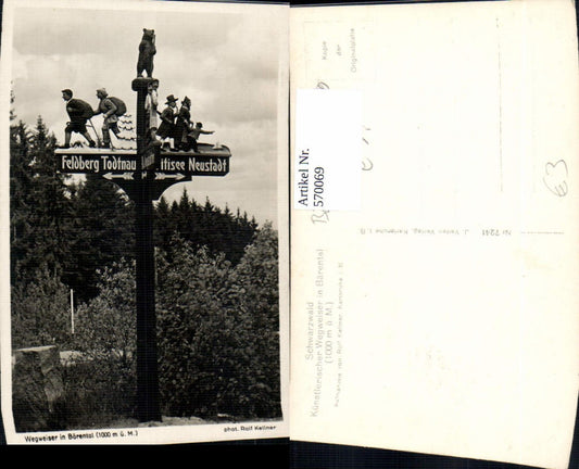 570069,Artistic signpost Bärental Black Forest Feldberg