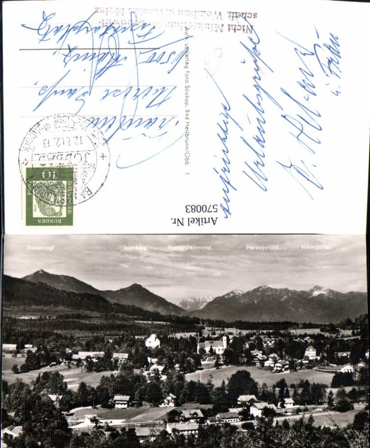 570083,Bad Heilbrunn Gipfelkarte Rabenkopf Wettersteinwand