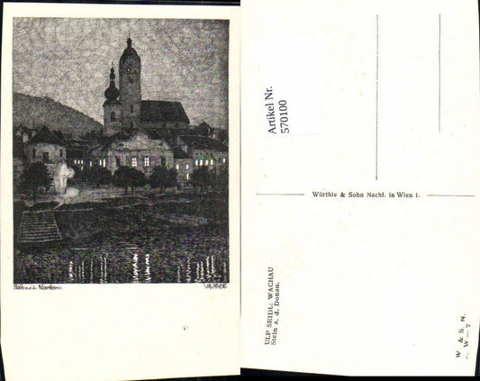 570100,tolle Künstler AK Ulf Seidl Stein an der Donau Krems