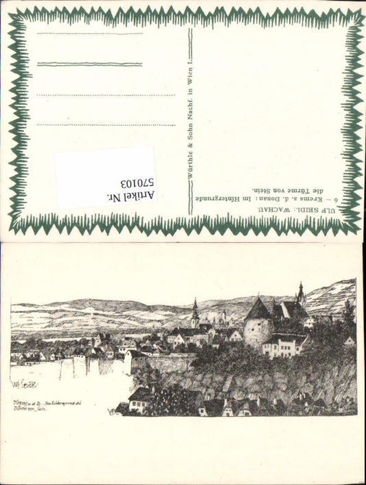 570103,tolle Künstler AK Ulf Seidl Stein an der Donau u. Krems