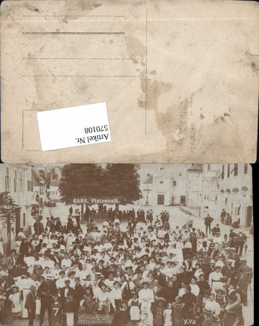 570108,tolle Foto AK Gars am Kamp Platzmusikfest 1908 pub Hiesberger Eggenburg