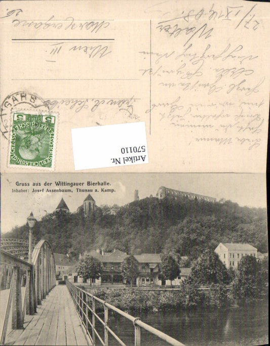 570110,tolle AK Gars am Kamp Thunau Wittingauer Bierhalle