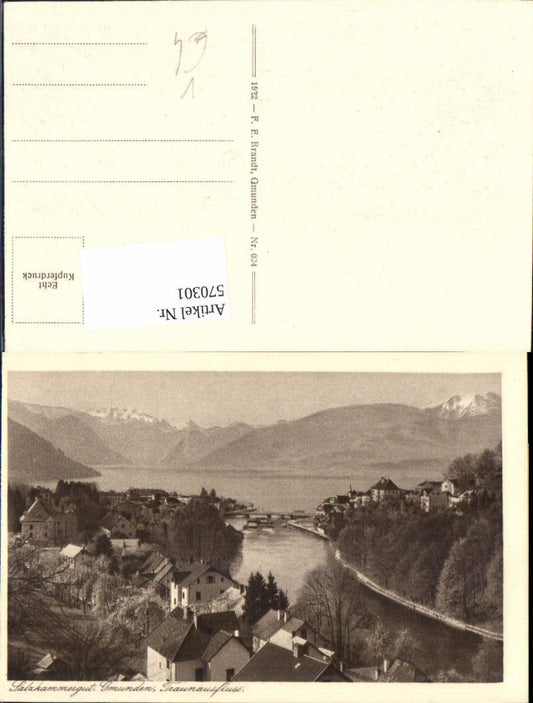 570301,Salzkammergut Gmunden Traunausfluß pub Brandt 034