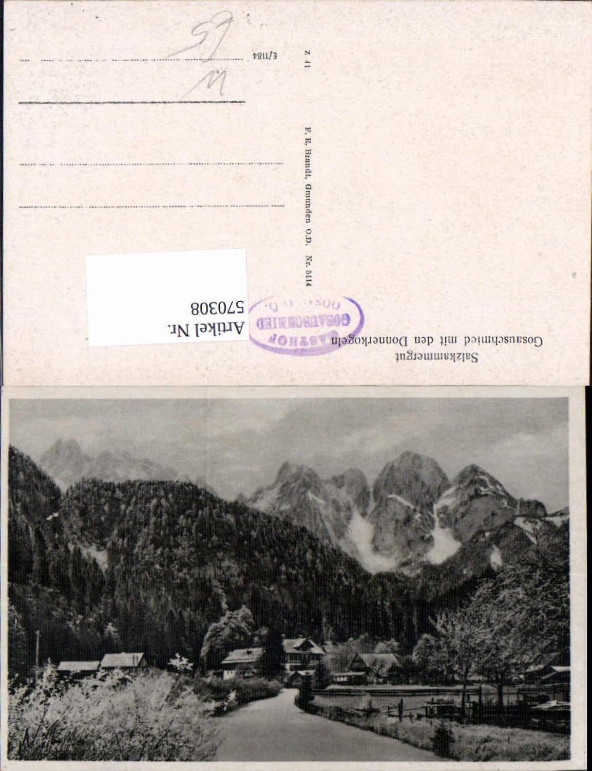 570308,Salzkammergut Gosau Gosauschmied Hallstatt  pub Brandt 5114