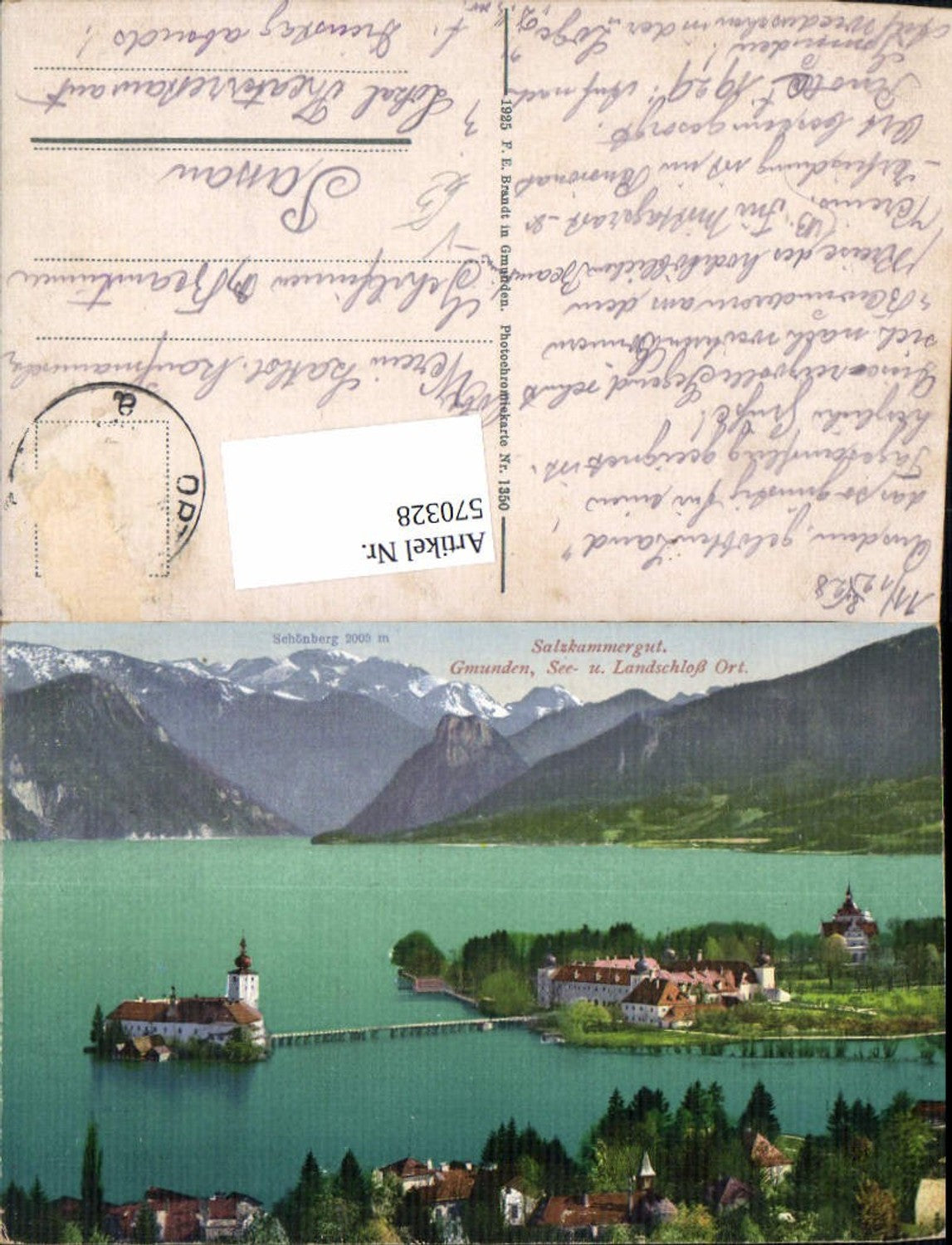 570328,Salzkammergut Gmunden am Traunsee Schloß Ort Orth pub Brandt 1350