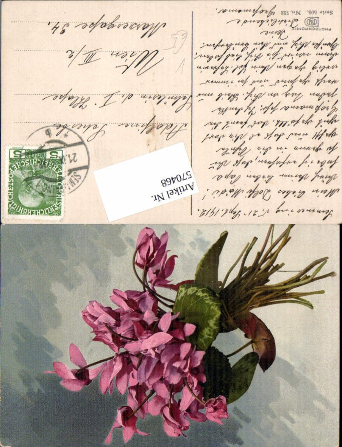 570468,Photochromie Ostermaier & Nenke 505-752 Blumen