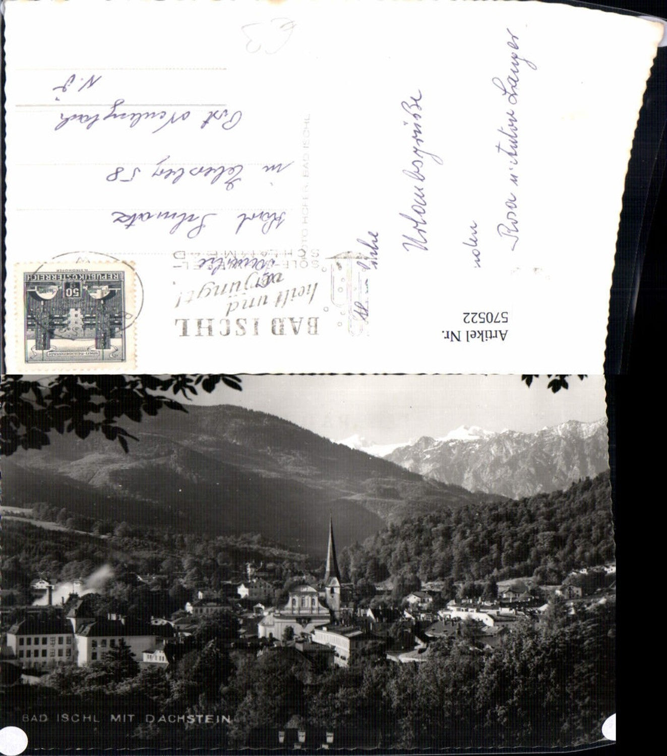 570522,Foto Ak Bad Ischl m. Dachstein