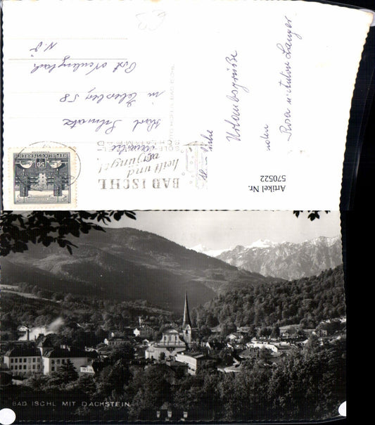 570522,Foto Ak Bad Ischl m. Dachstein