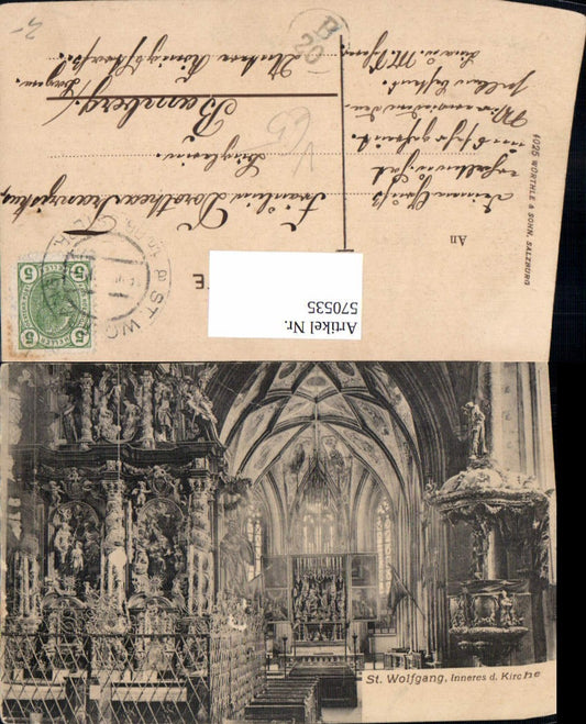 570535,St Wolfgang im Salzkammergut Inneres d. Kirche pub Würthle Sohn 4025