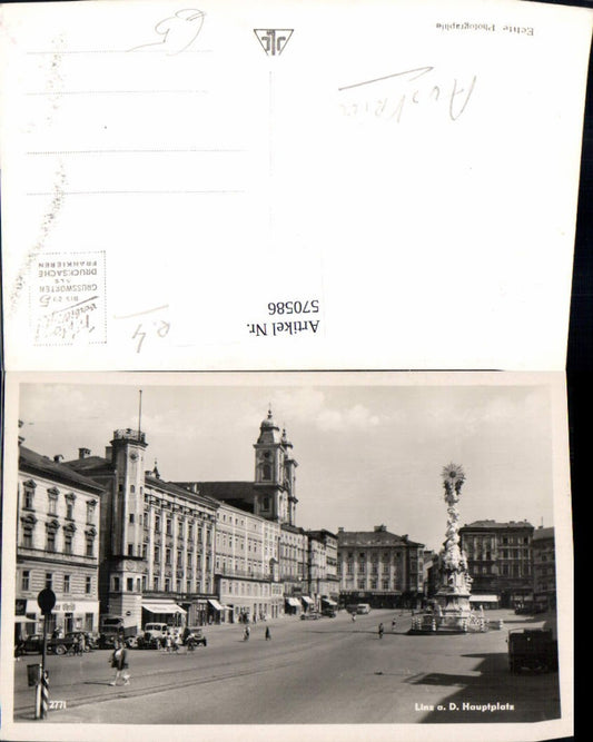 570586,Foto Ak Linz a. d. Donau Hauptplatz