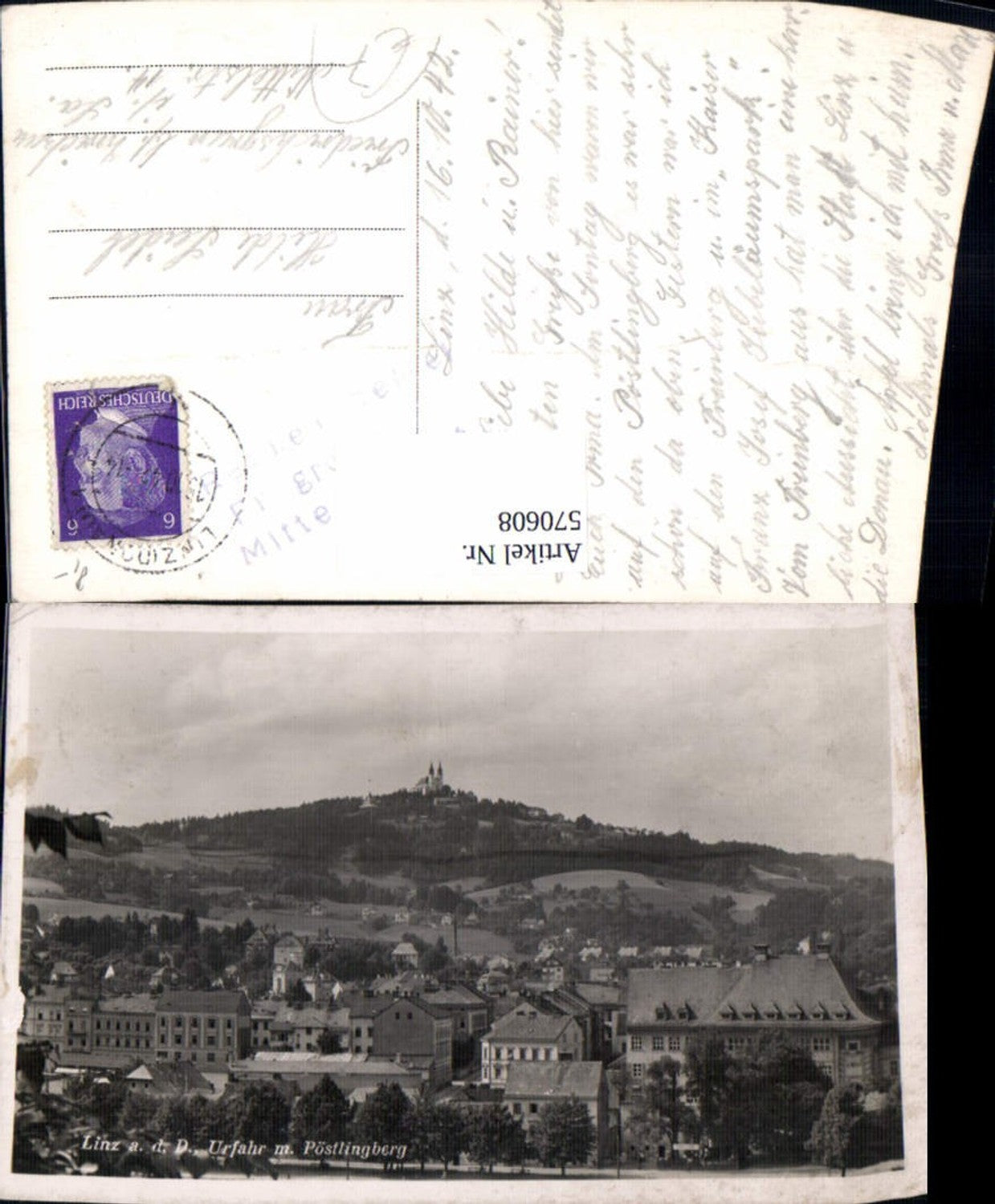 570608,Linz a. d. Donau Urfahr m. Pöstlingberg
