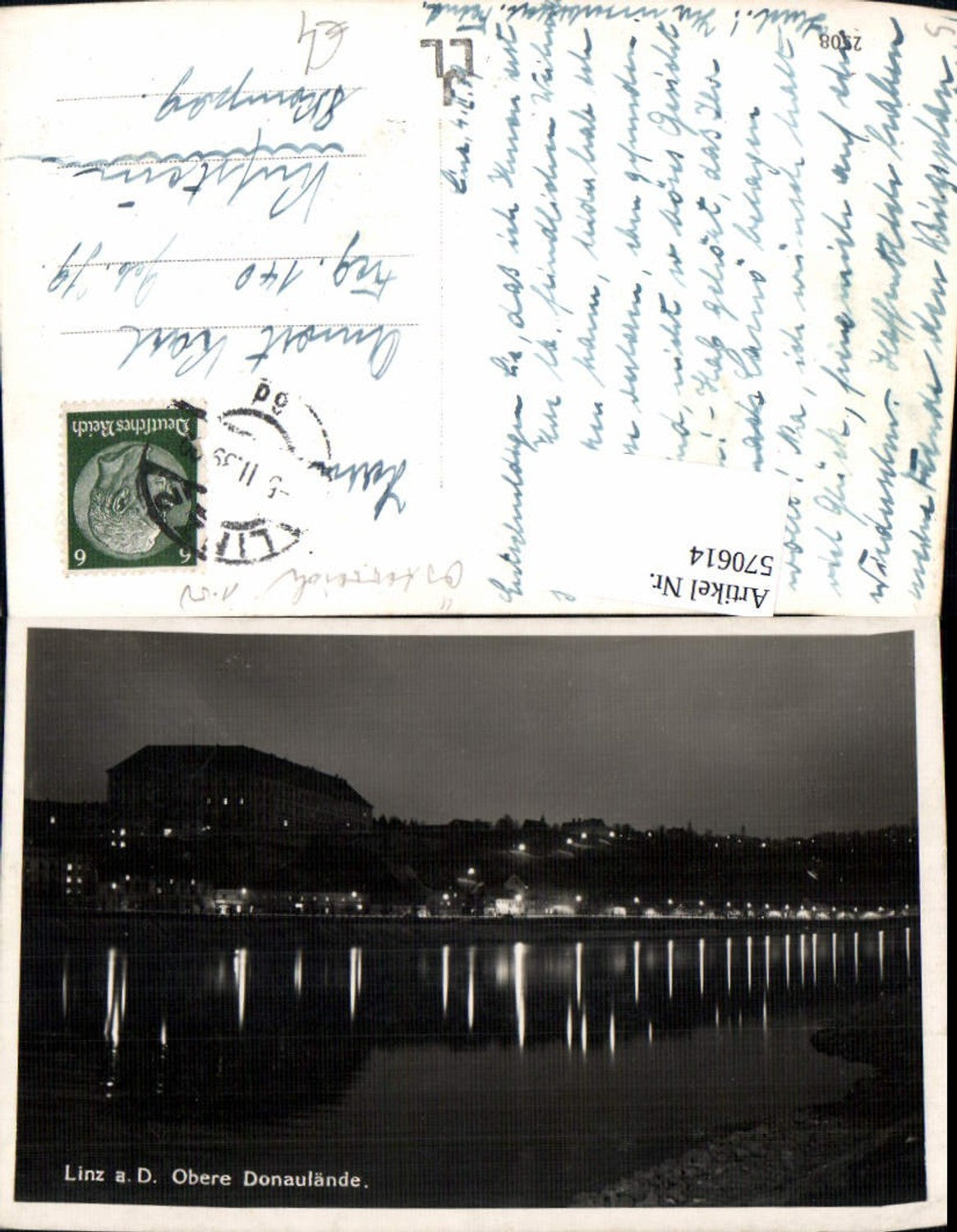 570614,Linz a. d. Donau Obere Donaulände b. Nacht