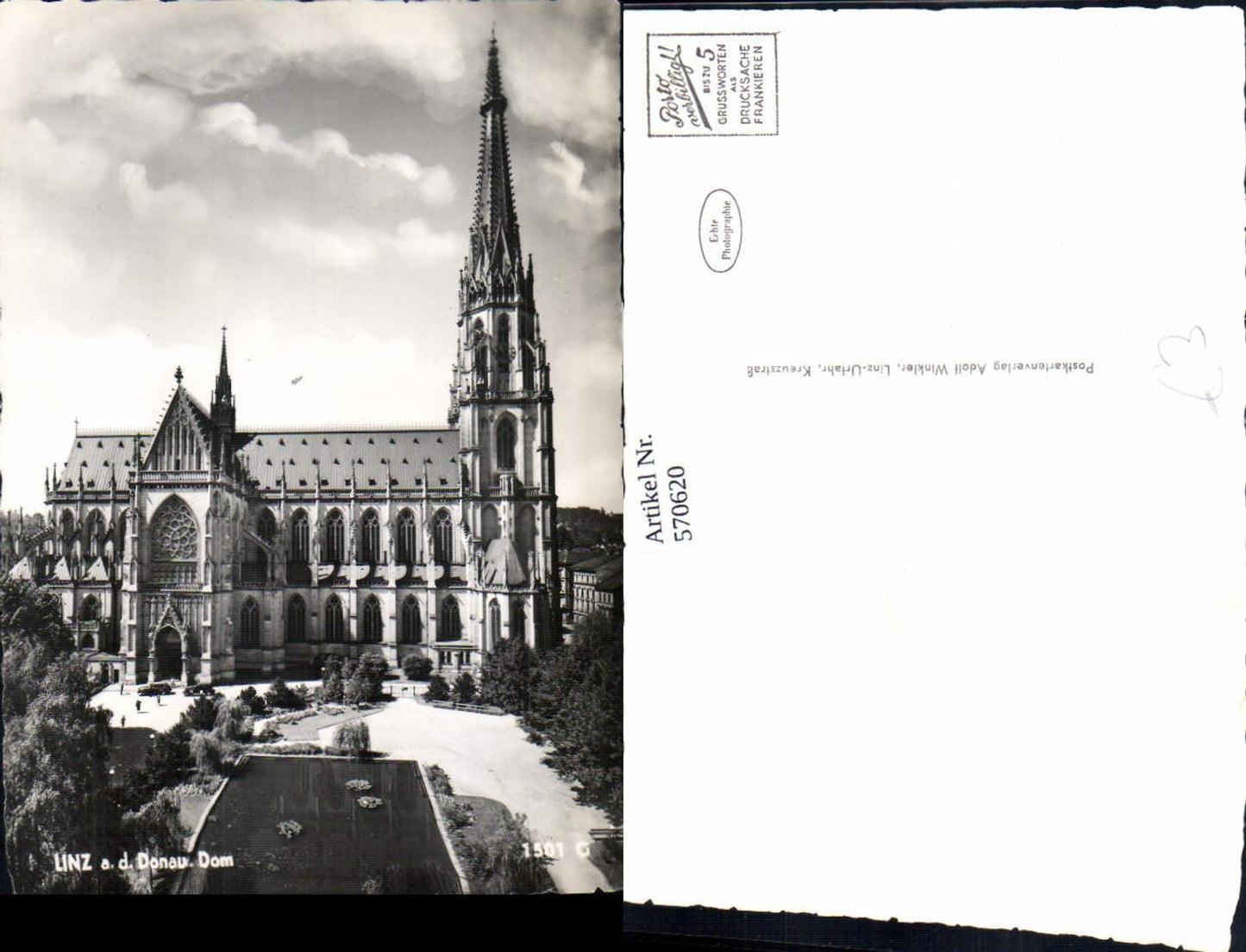 570620,Foto Ak Linz a. d. Donau Dom