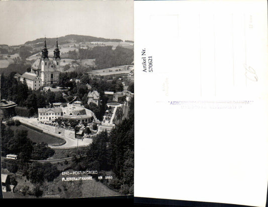 570621,Foto Ak Fliegeraufnahme Linz a. d. Donau Pöstlingberg