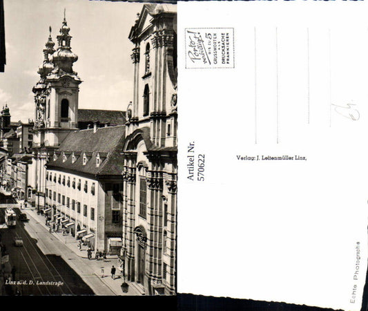 570622,Foto Ak Linz a. d. Donau Landstraße