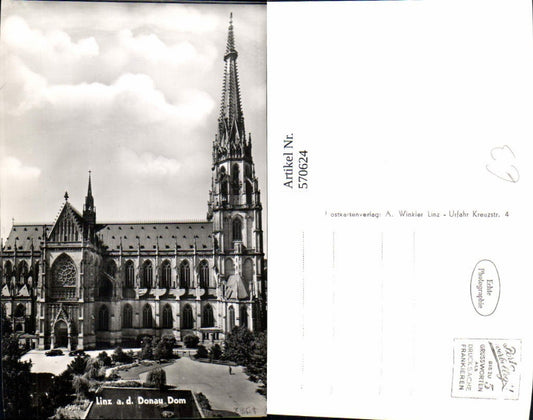 570624,Foto Ak Linz a. d. Donau Dom