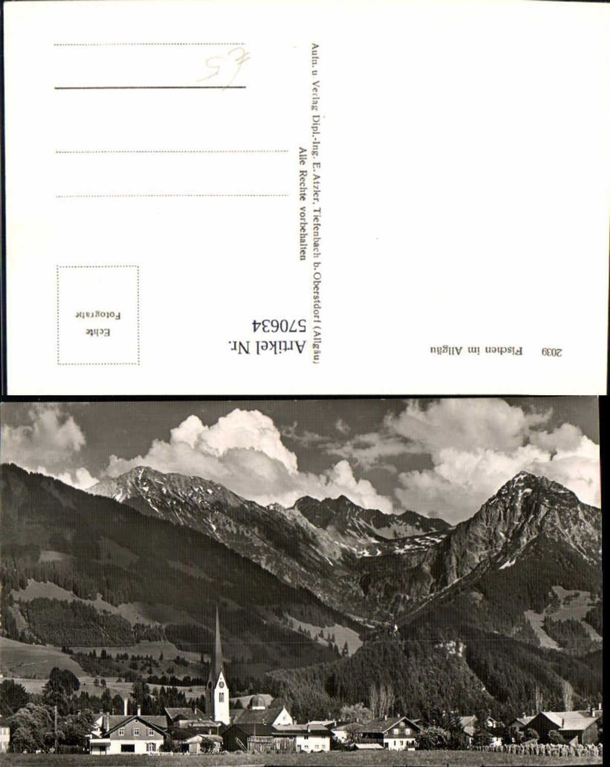570634,Foto Ak Fischen im Allgäu Ansicht m. Kirche