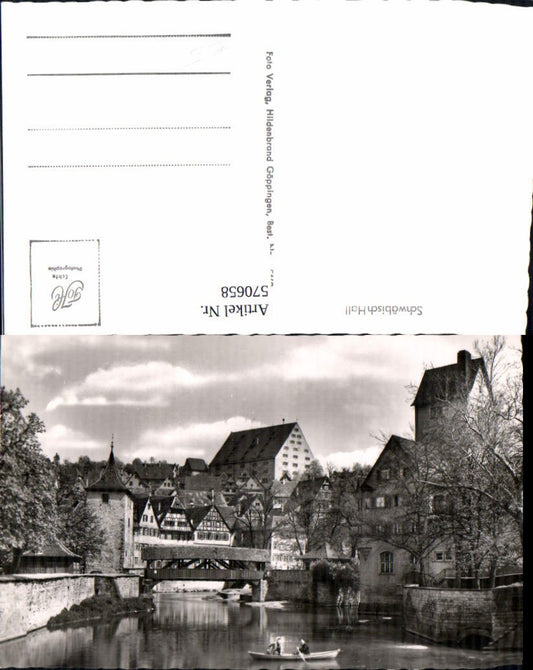 570658, Schwäbisch Hall View with rowing boat
