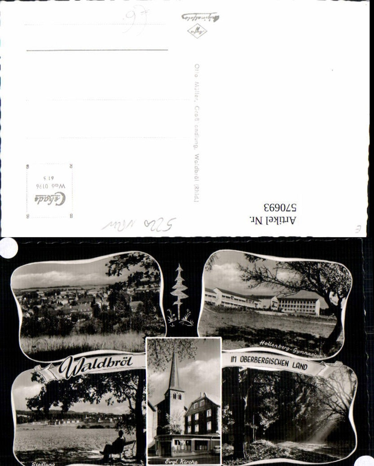 570693,Mehrbild Ak Waldbröl i. Oberbergischen Land Siedlung Kirchen Hollenberg-Gymnasium