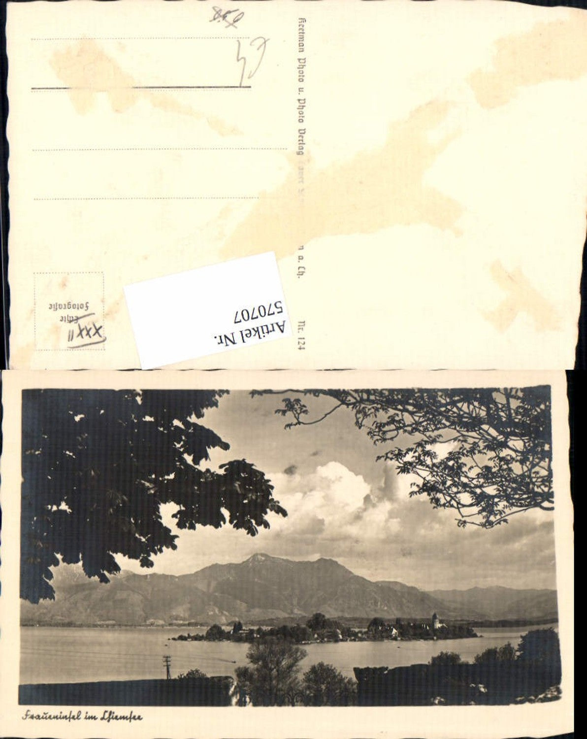 570707,Foto Ak Fraueninsel i. Chiemsee Gemeinde Chiemsee