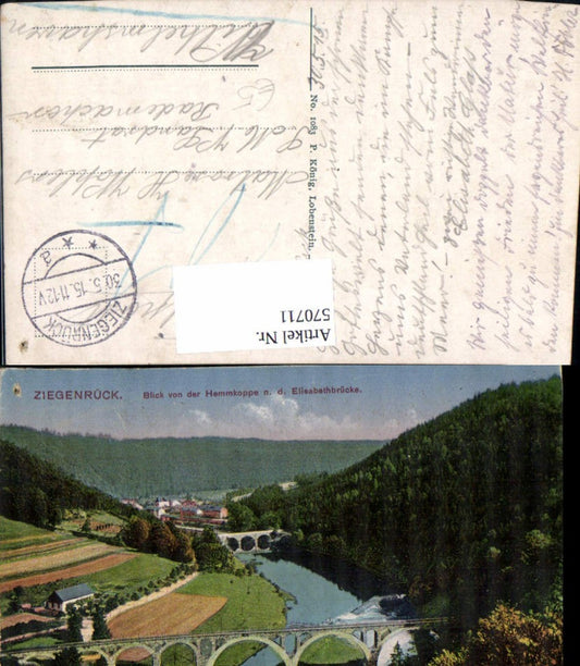 570711,Ziegenrück Blick v. d. Hemmkoppe n. d. Elisabethbrücke