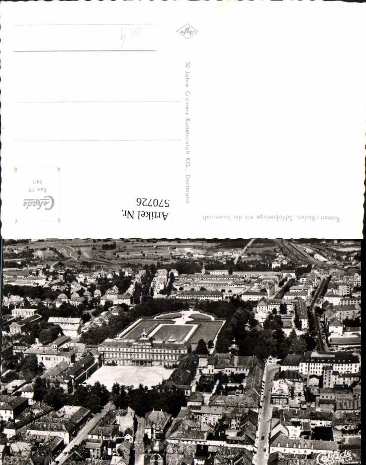 570726,Rastatt Schlossanlage m. d. Innenstadt