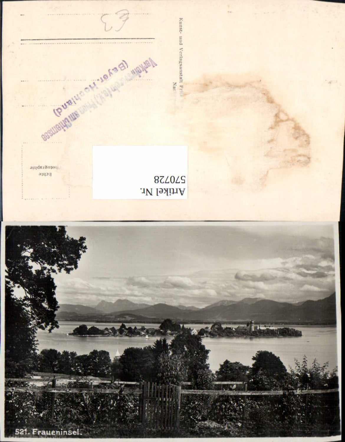 570728,Foto Ak Fraueninsel Gemeinde Chiemsee