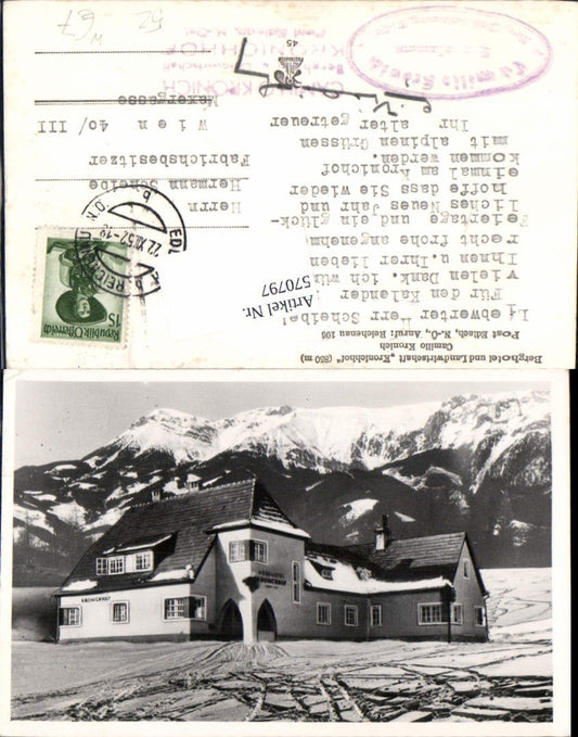 570797,Edlach bei Reichenau an der Rax Berghotel Kronichhof
