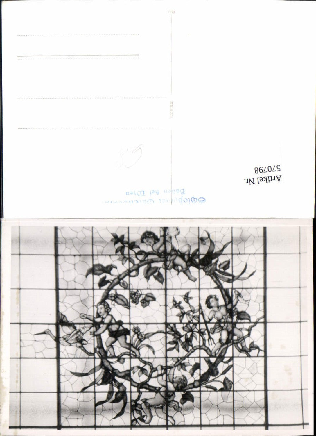 570798,Foto-AK Baden bei Wien Schloßhotel Gutenbrunn Fresko