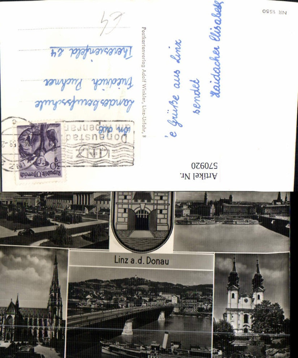 570920,Mehrbild Ak Linz a. d. Donau Schiff Dampfer Schönbrunn Pöstlingberg Bahnhof