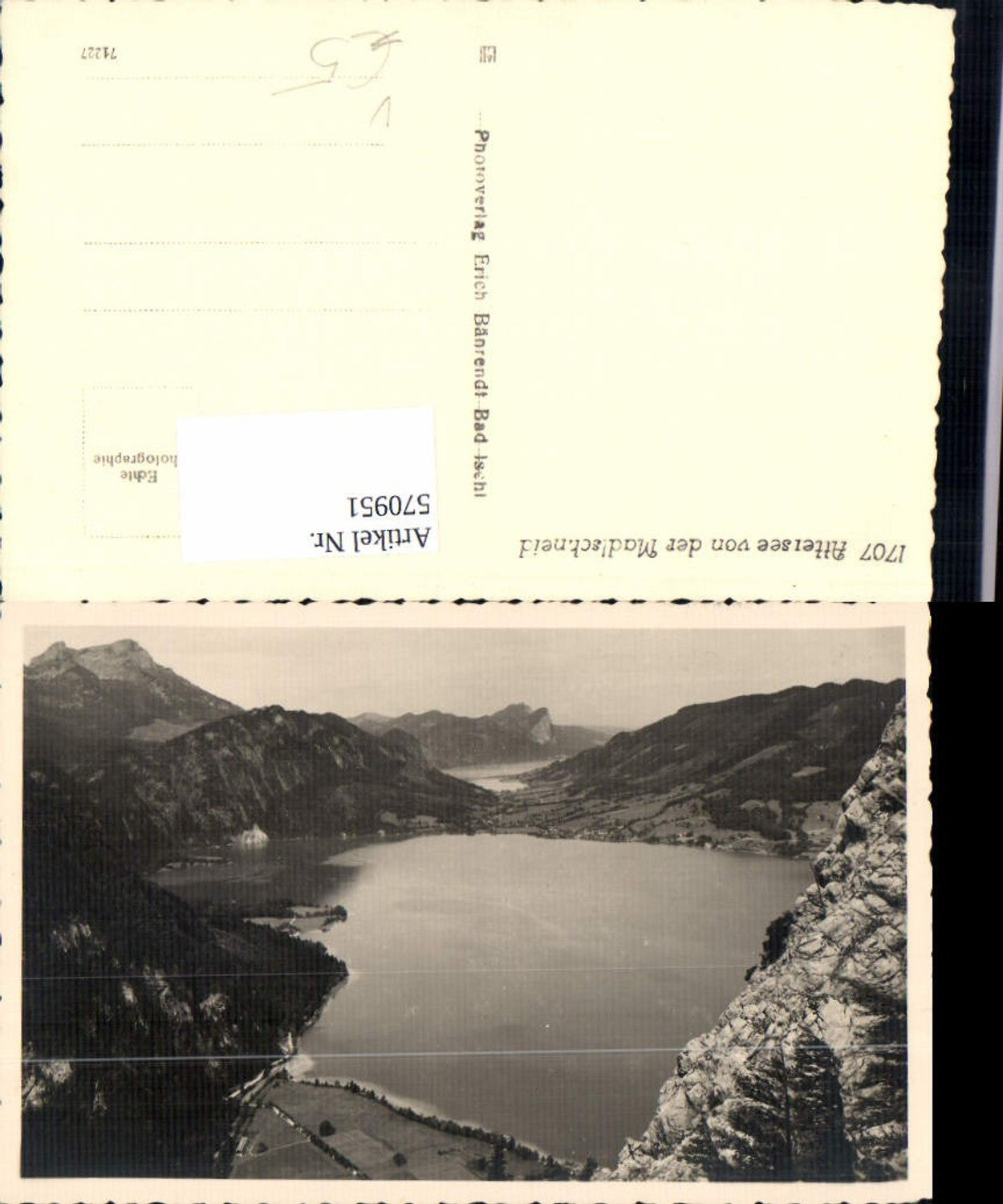 570951,Foto Ak Attersee v. d. Madlschneid Mahdlgupf Steinbach am Attersee pub Erich Bährendt