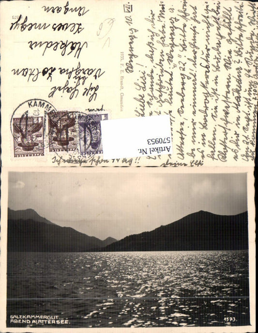 570953,Abend a. Attersee Salzkammergut pub F. E. Brandt 1573