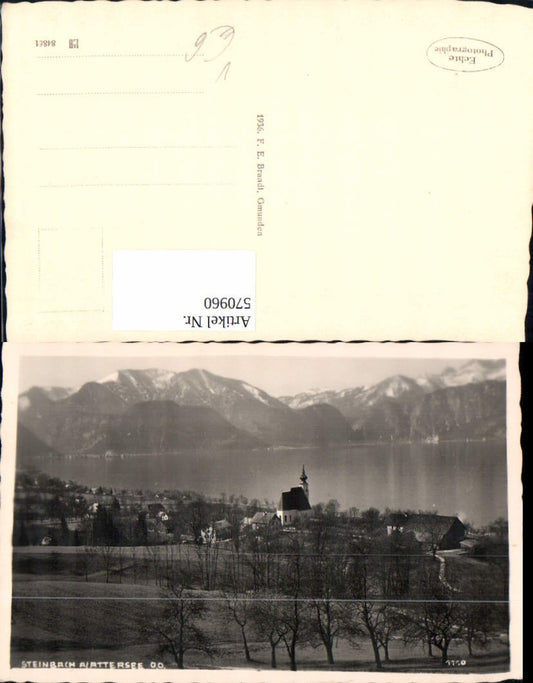 570960,Foto Ak Steinbach a. Attersee pub F. E. Brandt 1110