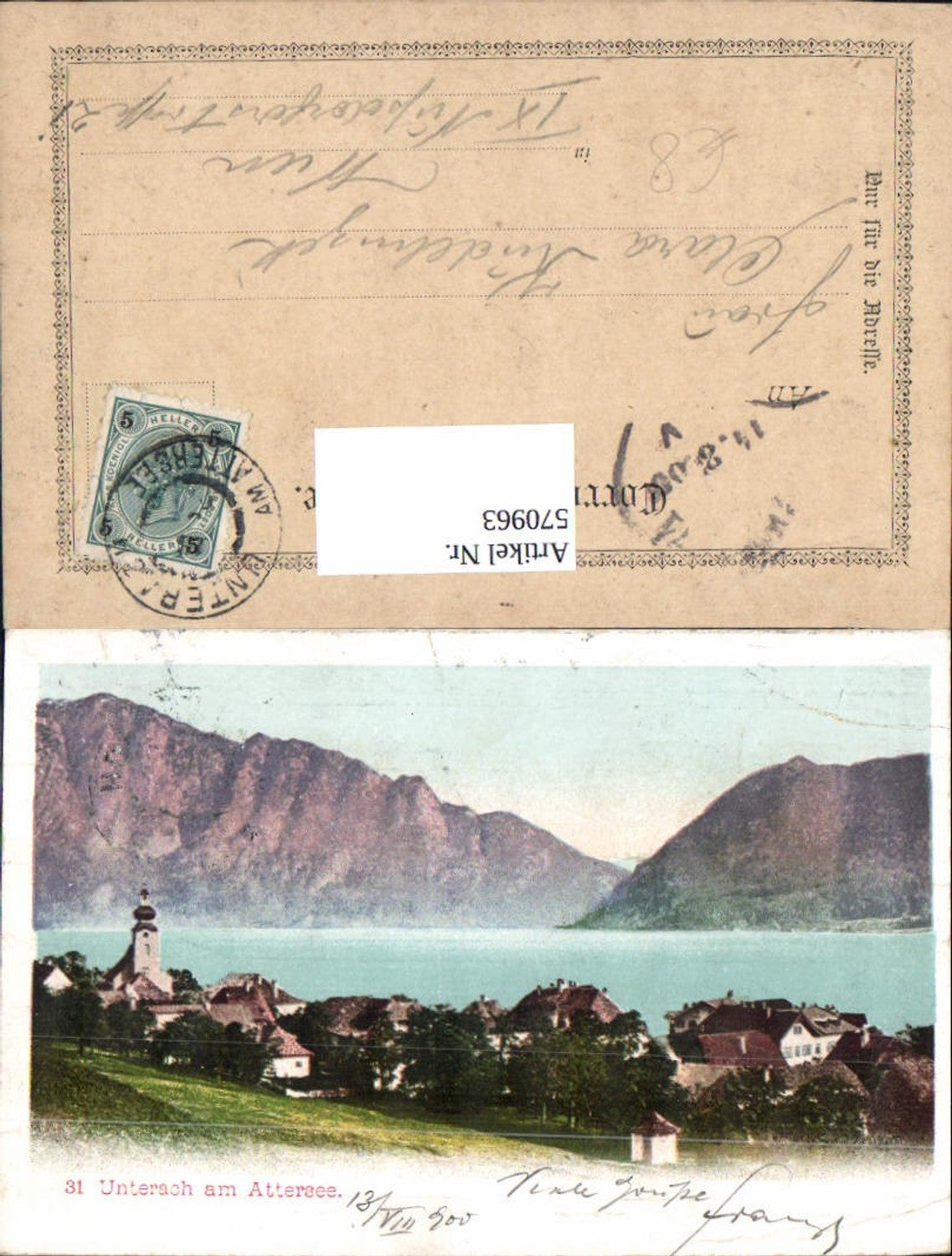 570963,Unterach am Attersee 1900