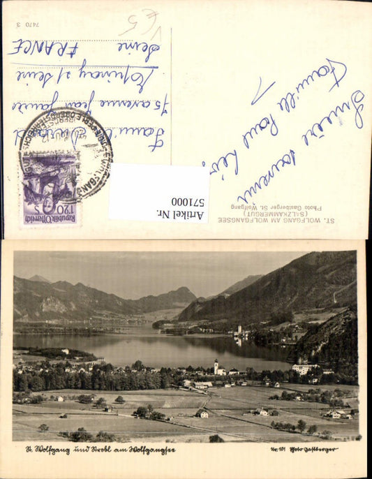571000,St. Wolfgang im Salzkammergut m. Strobl a. Wolfgangsee pub Gastberger 101