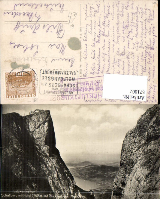 571007,Schafberg m. Hotel Blick Mondsee u. Vormauer St. Wolfgang im Salzkammergut