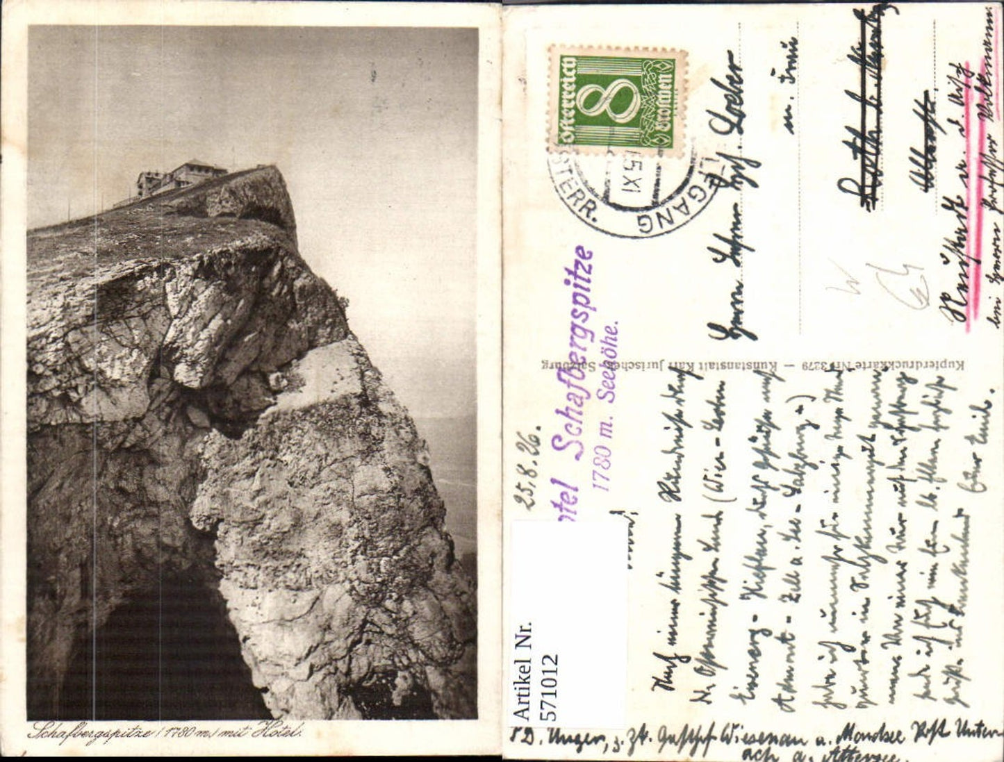 571012,Schafbergspitze m. Hotel St. Wolfgang im Salzkammergut