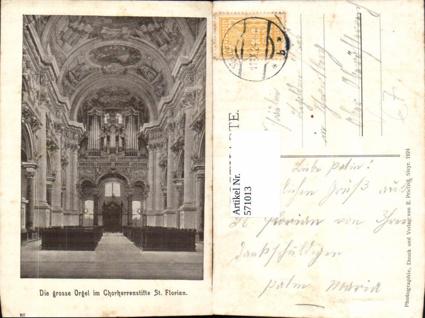 571013, St. Florian Collegiate Church, Great Organ, E. Prietzel, 827