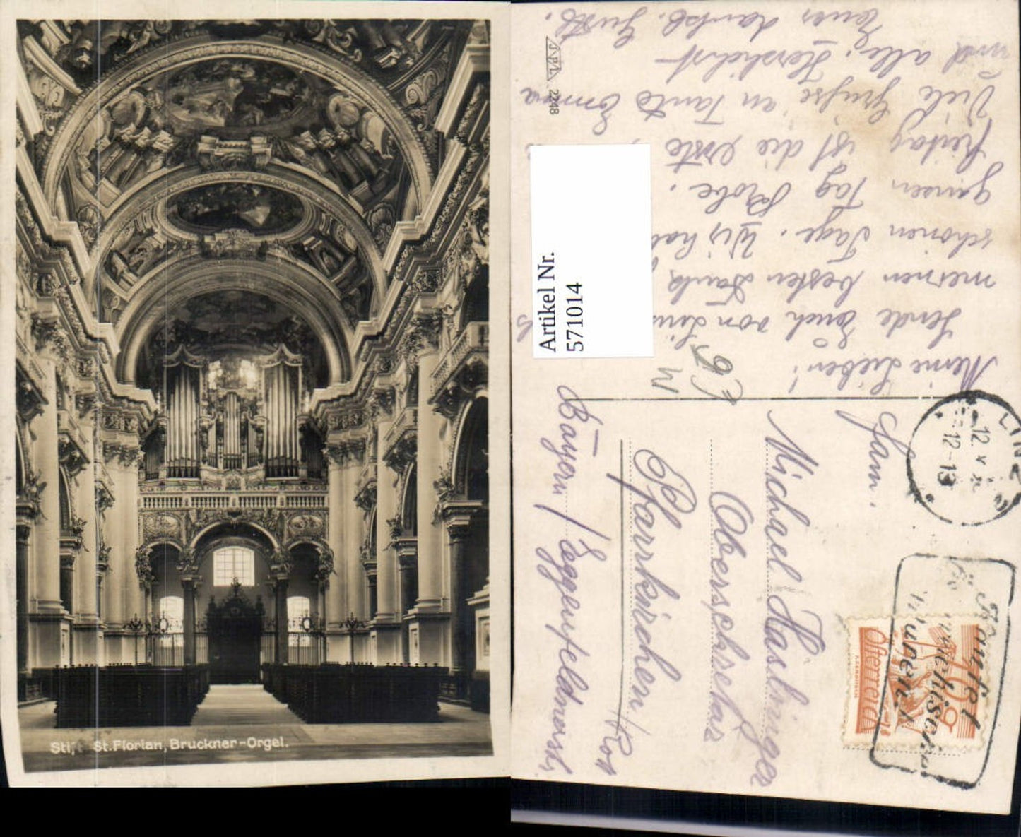 571014,St Florian Stift Bruckner-Orgel Orgel