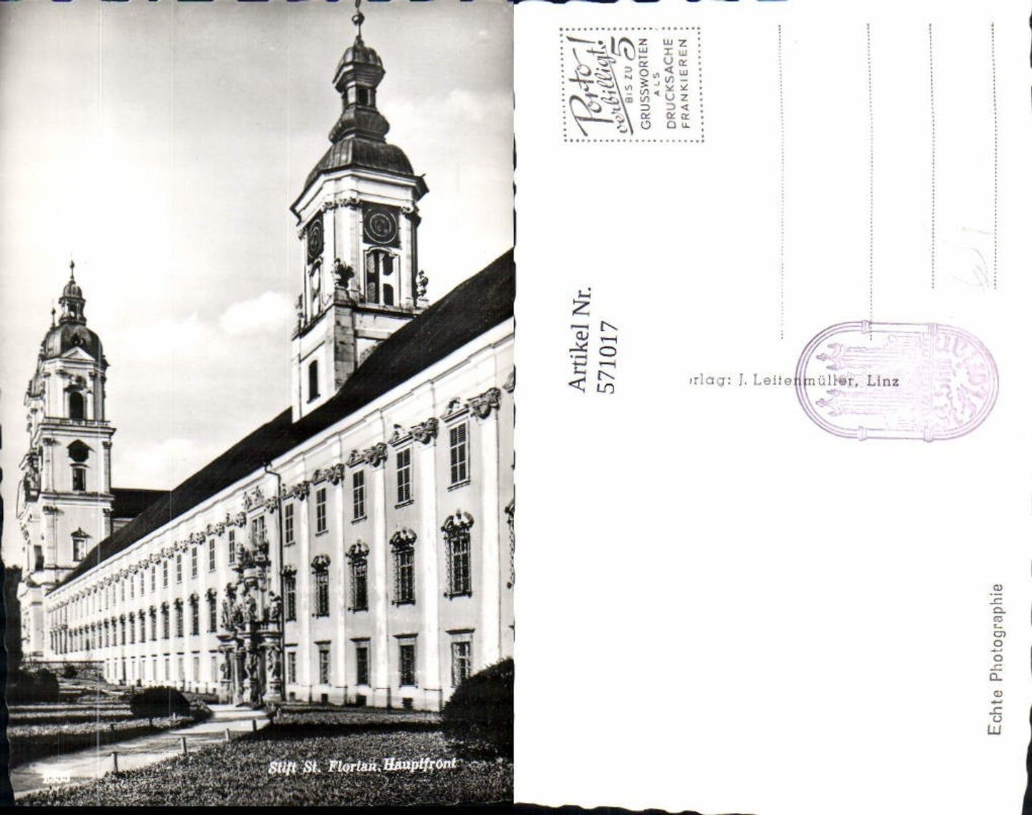 571017,Foto Ak St Florian Stift Hauptfront