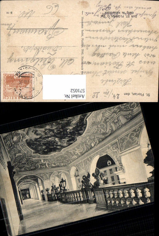 571052,St Florian Stift Innen Kaisergang