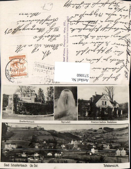 571060,Mehrbild Ak Bad Schallerbach Totale Quellentempel Sprudel