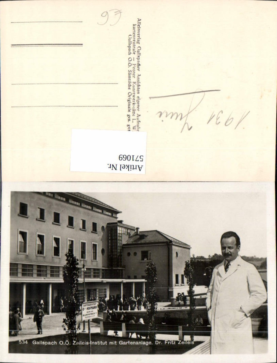 571069, Photomontage Gallspach Zeileis Institute with garden Dr. Fritz Zeileis 1931