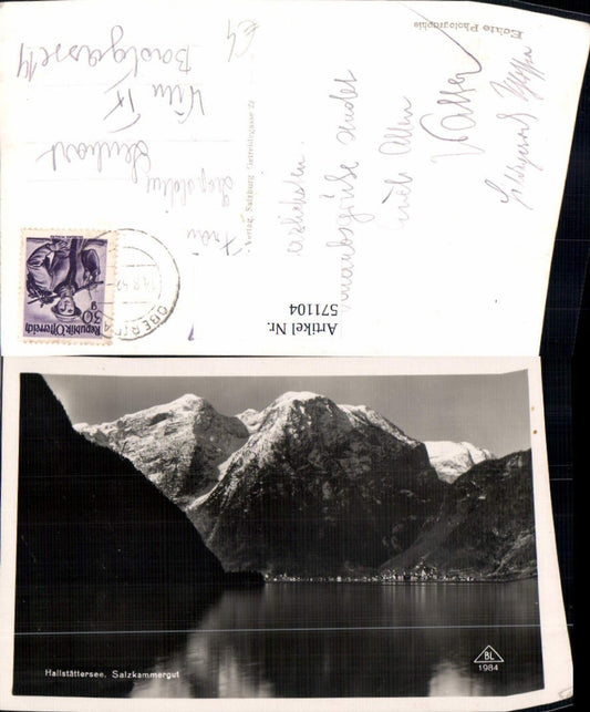 571104,Foto Ak Hallstatt v. Anderen Ufer Hallstättersee