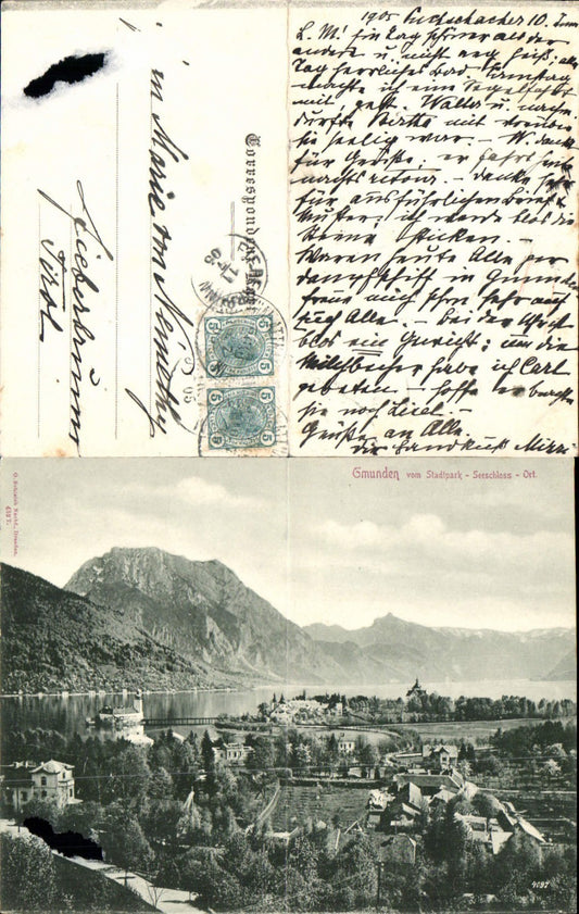 571120,tolle Klapp AK Gmunden am Traunsee