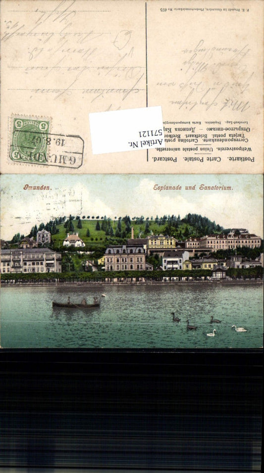 571121,Gmunden am Traunsee Esplanade und Sanatorium pub F.E. Brandt 675