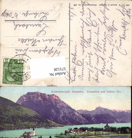 571128,Gmunden am Traunsee Traunstein Schloss Orth Ort pub F.E. Brandt 142
